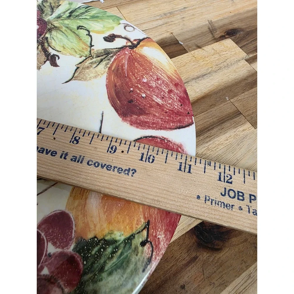 Pier 1 Hand‎ Painted Fruit Plates One Dinner and One Side Italian Earthenware